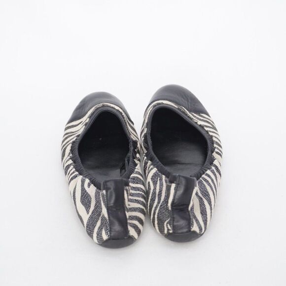 Cole Haan Jenni Zebra Stripes Cap Toe Ballet Flats, Size 6.5 - Picture 5 of 8
